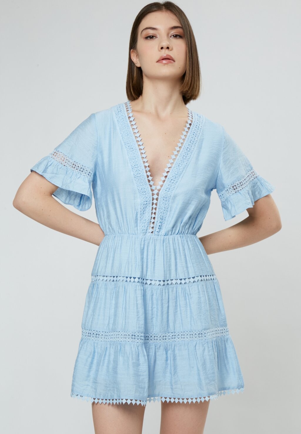 Дневное платье FANCY TRIMS INFLUENCER, цвет sky