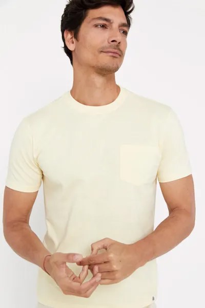 Базовая футболка с карманами Cortefiel, желтый