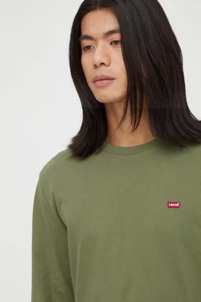 Хлопковая рубашка с длинными рукавами Levi's, зеленый