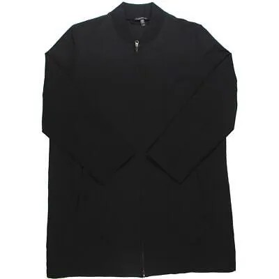 Eileen Fisher Женская длинная куртка черного цвета для холодной погоды, пальто L BHFO 2068