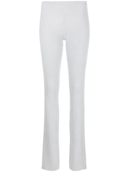 Dion Lee брюки в рубчик, серый