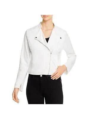 Женская белая куртка из искусственной замши LYSSE с карманами и раздельными манжетами на молнии XS