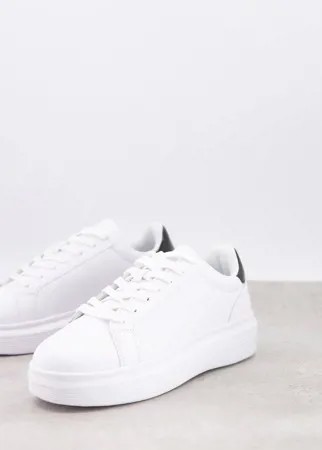 Белые кроссовки на толстой подошве в минималистском стиле Truffle Collection-Белый