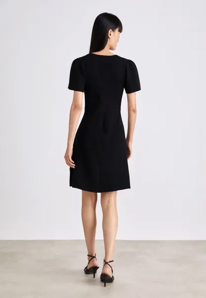 Вязаное платье FIT AND FLARE FLUTTER DKNY, черный