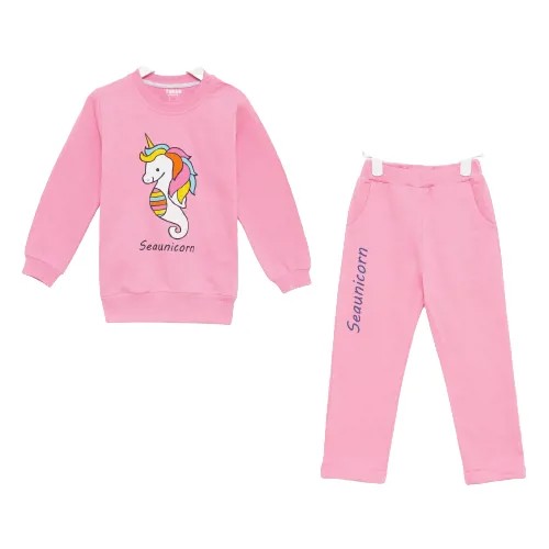 Комплект одежды  TAKRO для девочек, джемпер и брюки, размер 24, розовый