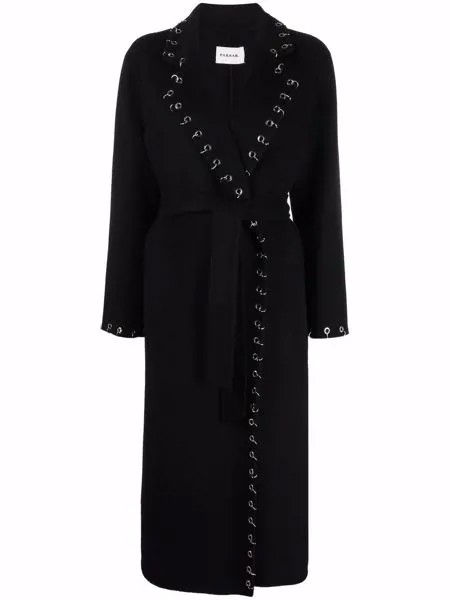 P.A.R.O.S.H. eyelet detail wool coat