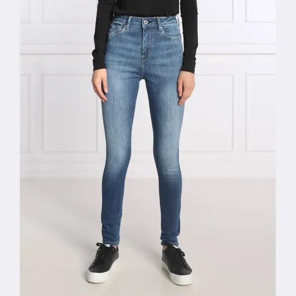 Джинсы скинни Dion высокая талия Pepe Jeans London, синий