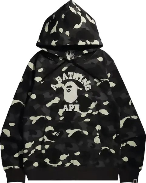 Худи BAPE City Camo College Online Exclusive Pullover Hoodie 'Black', черный