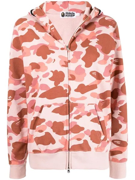 A BATHING APE® худи на молнии с камуфляжным принтом