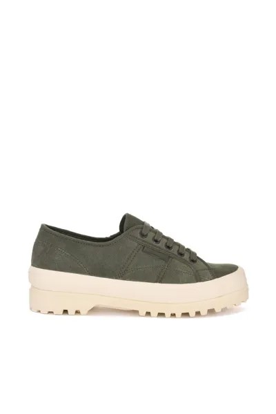 Кроссовки - Хаки - Плоские Superga