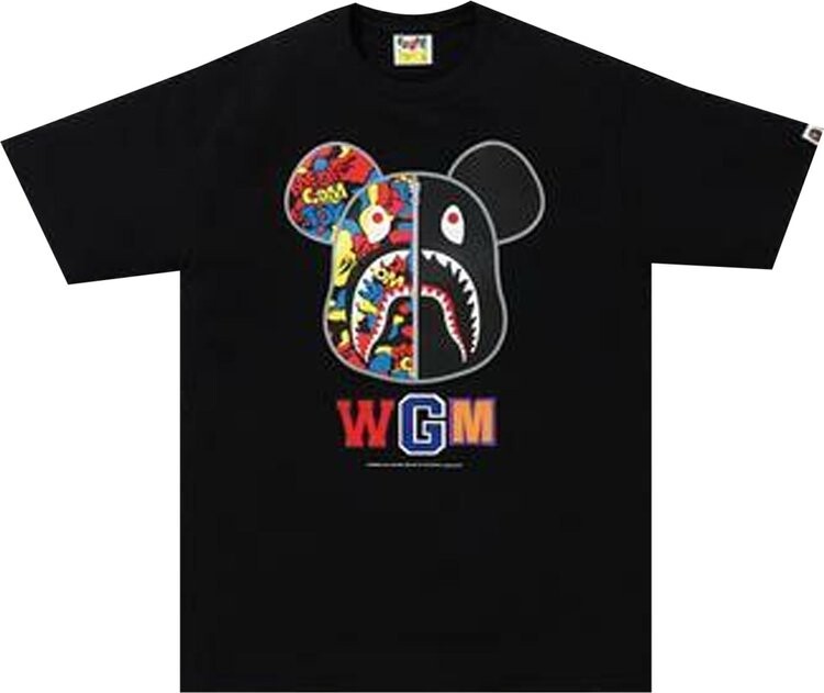 Футболка BAPE x Medicom Toy Camo Bear Tee 'Black', черный