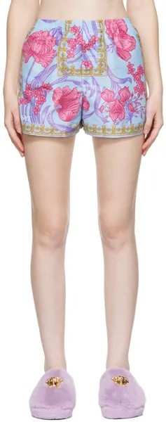 Синие шорты Acid Bouquet Versace Underwear