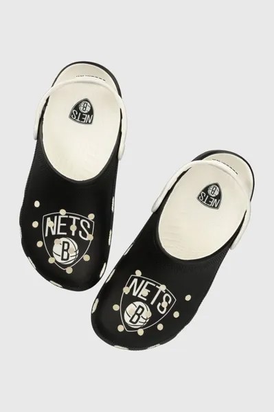 Классические шлепанцы NBA Brooklyn Nets Crocs, черный