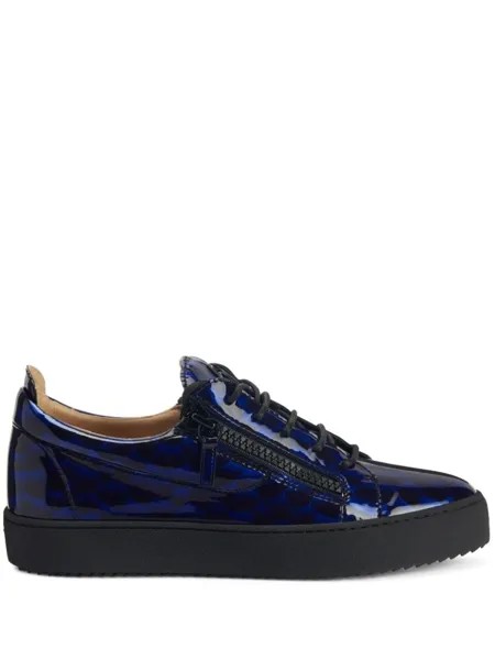 Giuseppe Zanotti кеды Frankie с геометричным узором, синий