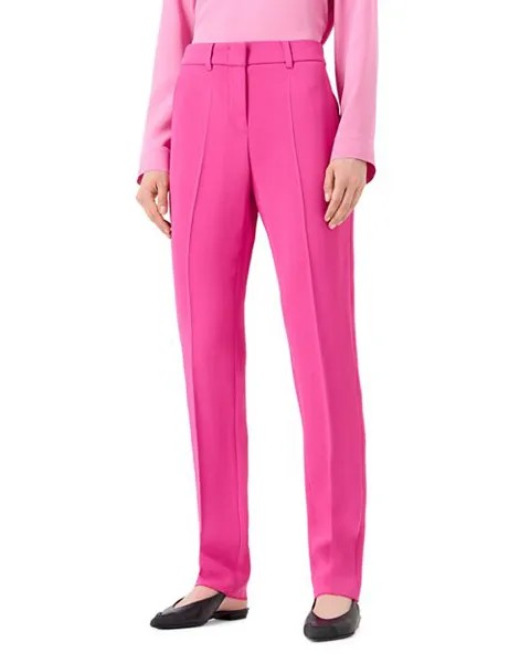 Узкие брюки из креп-кади Emporio Armani, цвет Pink