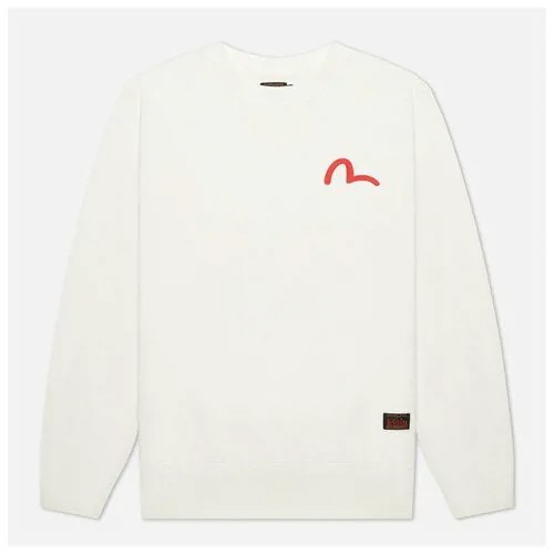 Мужская толстовка Evisu Basic Crew Neck Seagull Print белый, Размер XL