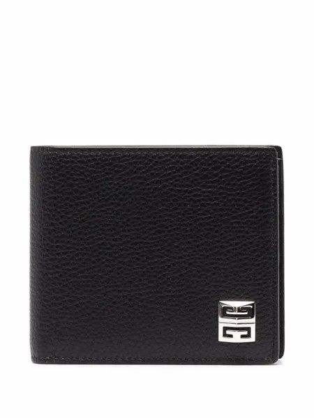 Givenchy bi-fold logo-plaque grained leather wallet