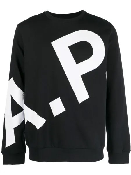 A.P.C. толстовка Cory с логотипом, черный