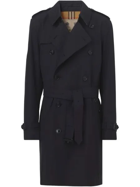 Двубортный тренч Burberry, синий