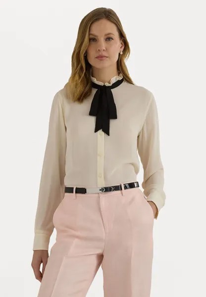 Блуза на пуговицах NERLACEY LONG SLEEVE BUTTON FRONT SHIRT Lauren Ralph Lauren, кремовый