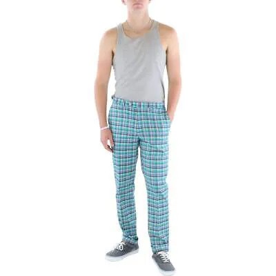 Мужские зеленые классические брюки в клетку Lauren Ralph Lauren 34/34 BHFO 2185
