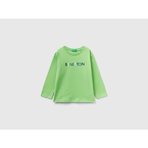 Лонгслив UNITED COLORS OF BENETTON, размер XS/110, зеленый