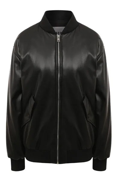 Бомбер из экокожи MSGM