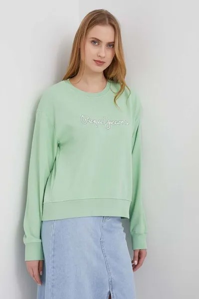Толстовка с капюшоном Pepe Jeans, зеленый