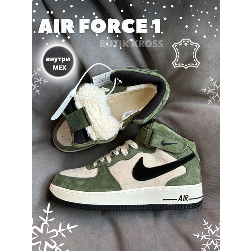 Кроссовки  Air Force 1, полнота F (EU)/ на среднюю стопу, размер 43, зеленый