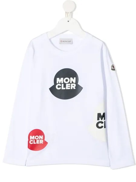 Moncler Enfant футболка с логотипом