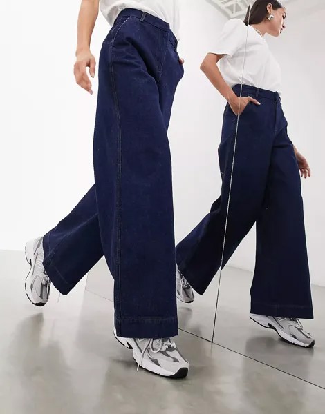 Джинсы Asos Edition Denim Wide Leg, синий