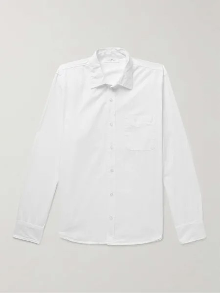 Рубашка из хлопкового поплина, окрашенная в готовом виде Save Khaki United, белый