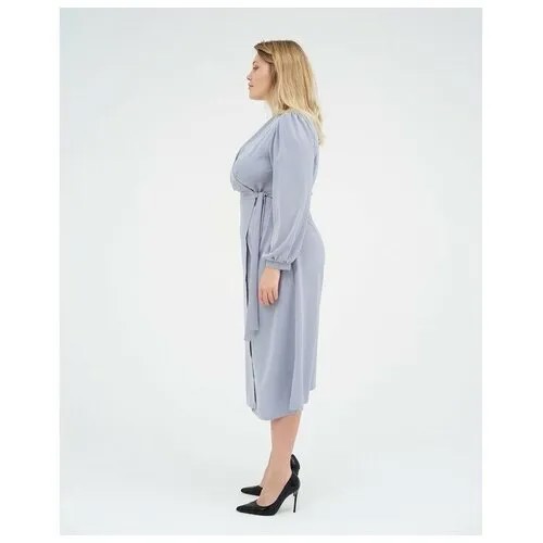 Платье женское MIST, plus-size, р.52, серо-голубой (1 шт.)