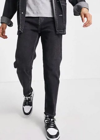 Черные выбеленные джинсы прямого кроя New Look-Черный цвет