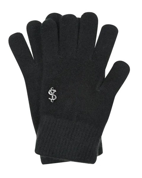 Черные перчатки из шерсти и кашемира Yves Salomon