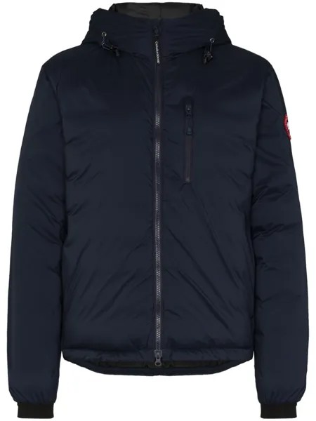 Canada Goose пуховик Lodge с капюшоном, синий