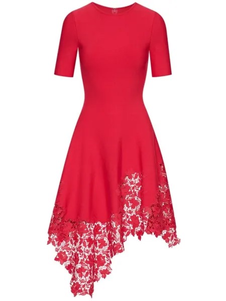 Oscar de la Renta кружевное платье Gardenia, розовый