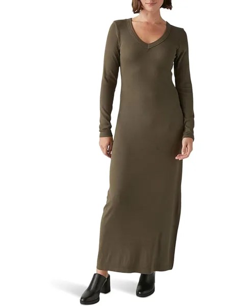 Платье Michael Stars Fowler V-Neck Maxi, цвет Dolma
