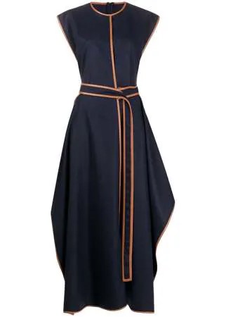 Stella McCartney платье макси Eloise с контрастной окантовкой