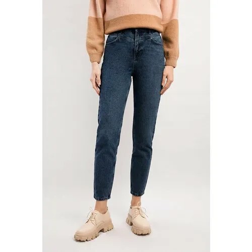 Джинсы зауженные Baon, размер 46, Blue denim