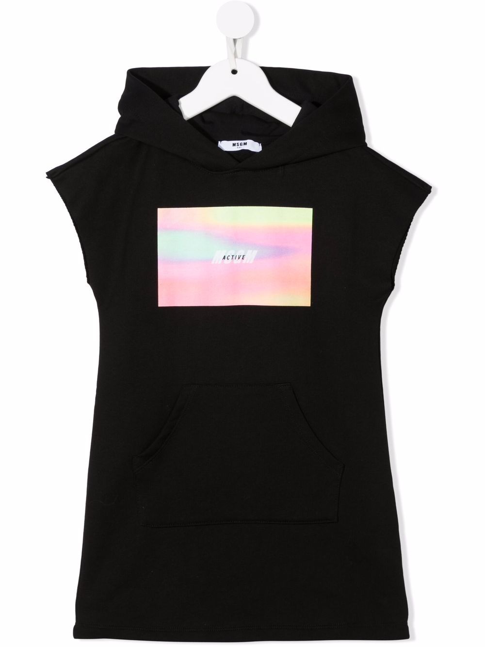 MSGM Kids платье-футболка с капюшоном