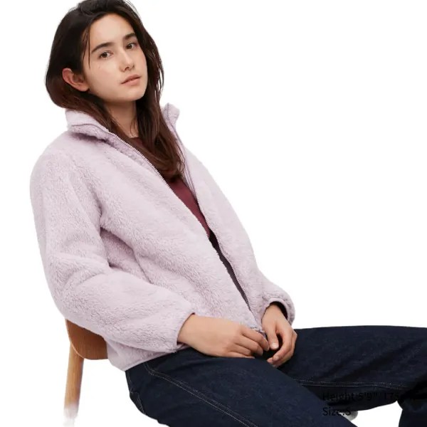 Толстовка Uniqlo Fluffy Fleece, светло-розовый