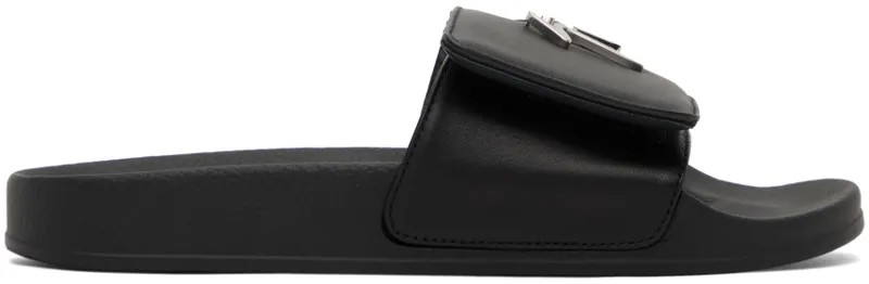 Черные шлепанцы New Brett Giuseppe Zanotti