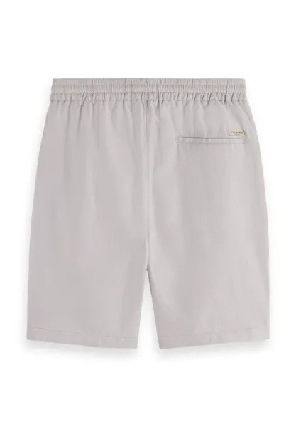 Мужские льняные шорты - Fave Cotton/Linen Twill Bermuda Short, однотонные SCOTCH & SODA, серый