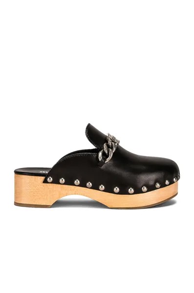 Мюли Miu Miu Logo Chain Clogs, неро