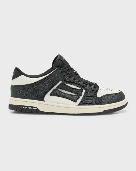 Мужские низкие кеды Skel Bicolor Crystal с кристаллами Amiri, цвет Black