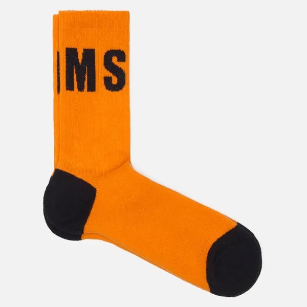 Носки MSGM Maxilogo Long оранжевый, Размер 40-46 EU