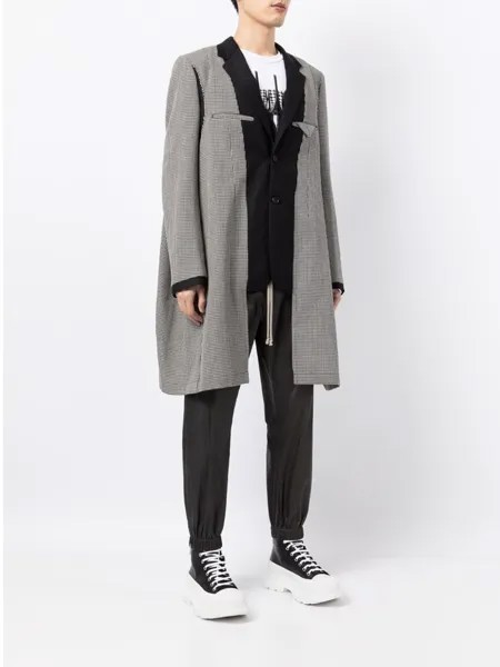 Comme des Garçons Homme Plus однобортный пиджак со вставками, черный