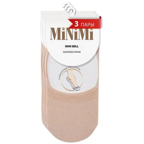 Подследники MiNiMi, 3 пары, размер 35-38, бежевый