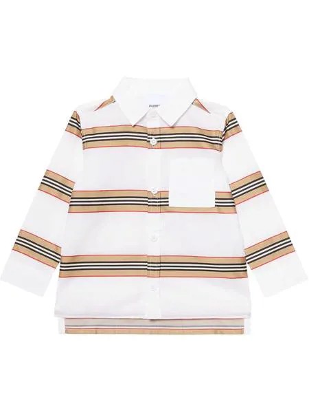 Burberry Kids рубашка в полоску